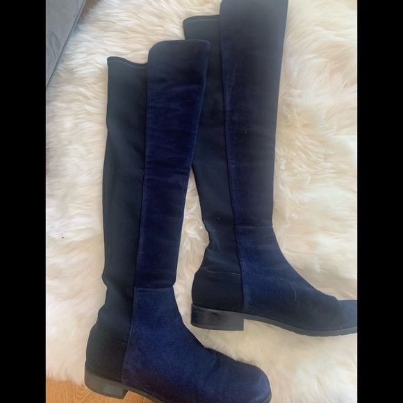 Navy Blue Stuart Weitzman Tall Boot size 6.5 - Picture 2 of 5